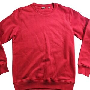Stanley/Stella Sweatshirt Mens Medium Red Crewneck Pullover‎ Solid Casual Basic